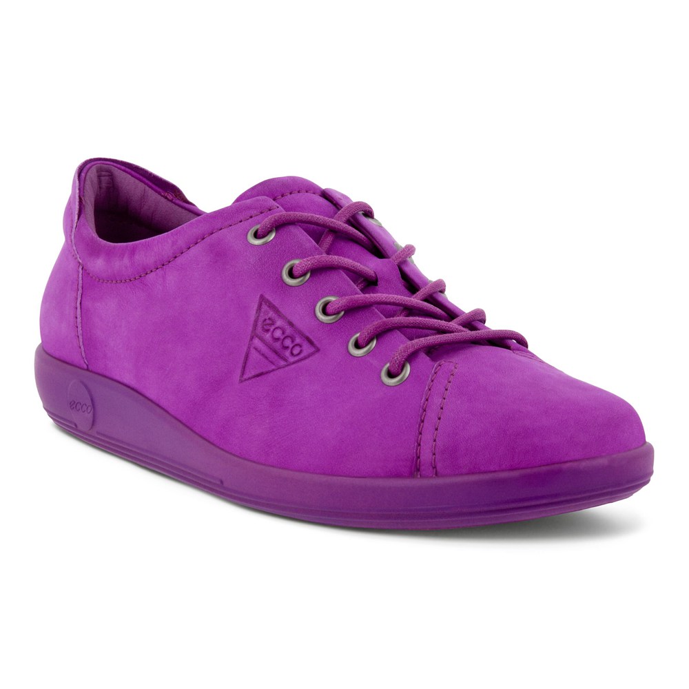 Womens Sneakers - ECCO Soft 2.0 Tie - Purple - 4761SWOLB